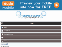 Tablet Screenshot of cleanandclearcleaningservices.com